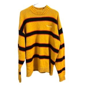 Pacsun Striped Knit Sweater Black, Red, Yellow new with tag XL  Nothing is Real